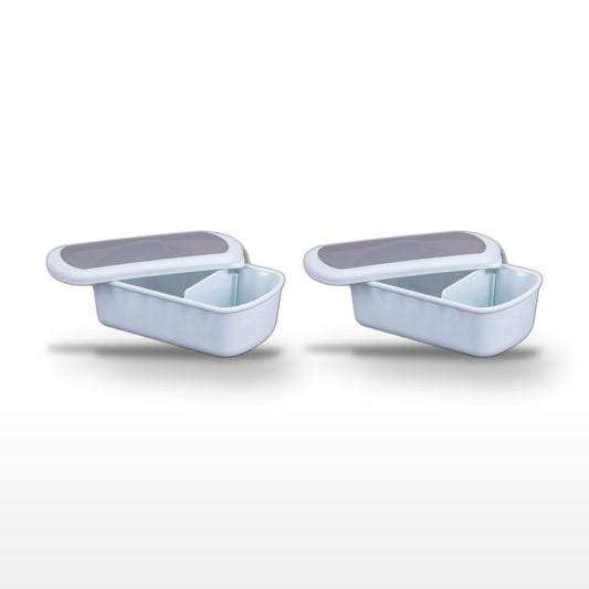 Lot de 2 lunch box compartimentées avec 2 ustensiles de cuisine Fackelmann Storage