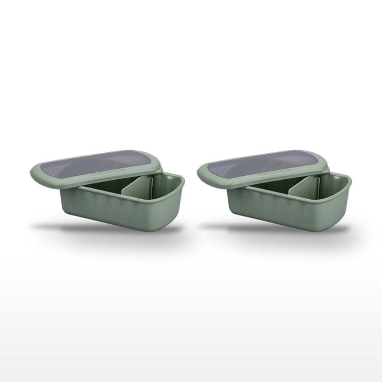 Lot de 2 lunch boxes 1L avec 2 ustensiles de cuisine Fackelmann Storage