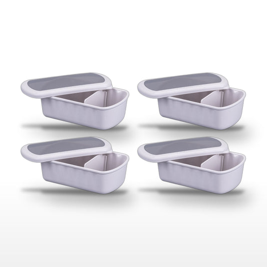 Lot de 4 lunch box 1L avec 4 ustensiles de cuisine Fackelmann Storage