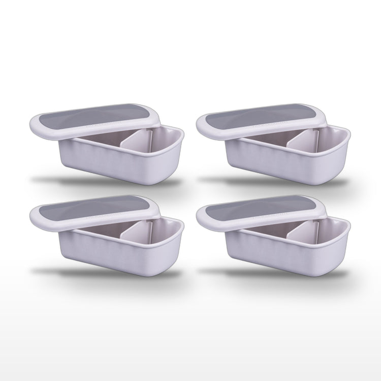 Lot de 4 lunch box 1L avec 4 ustensiles de cuisine Fackelmann Storage