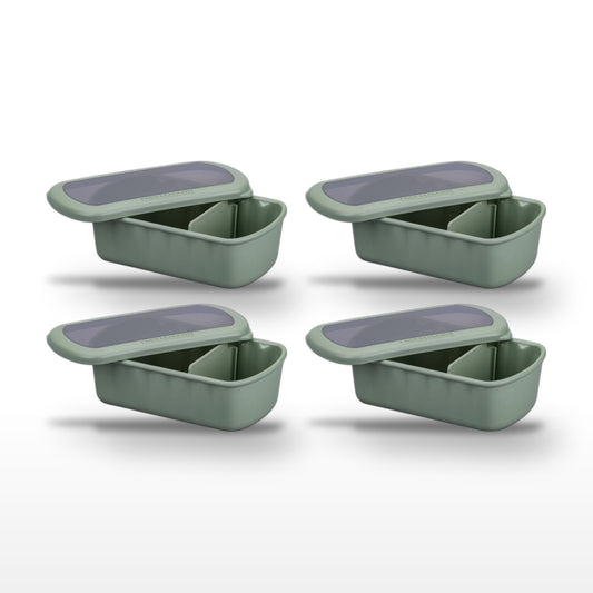 Lot de 4 lunch box compartimentées avec 4 ustensiles de cuisine Fackelmann Storage