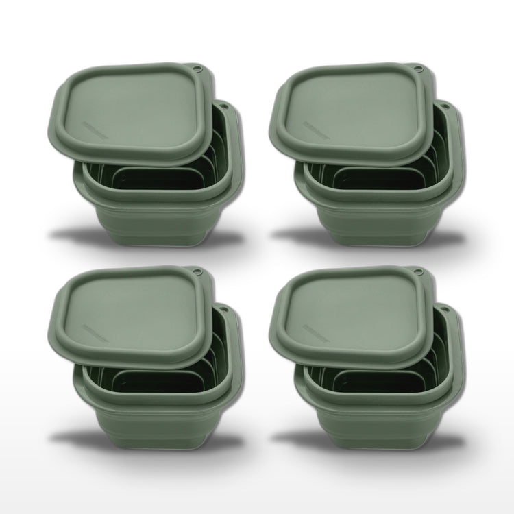 Lot de 4 boîtes à lunch 1 L avec 4 ustensiles de cuisine Fackelmann Storage