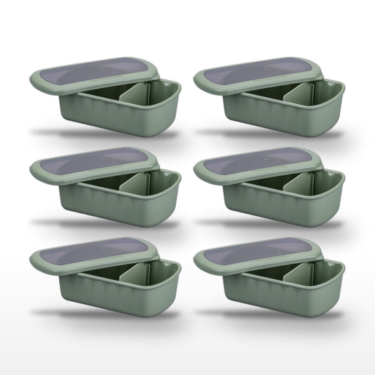 Lot de 6 lunch box 1L avec compartiments Fackelmann Storage
