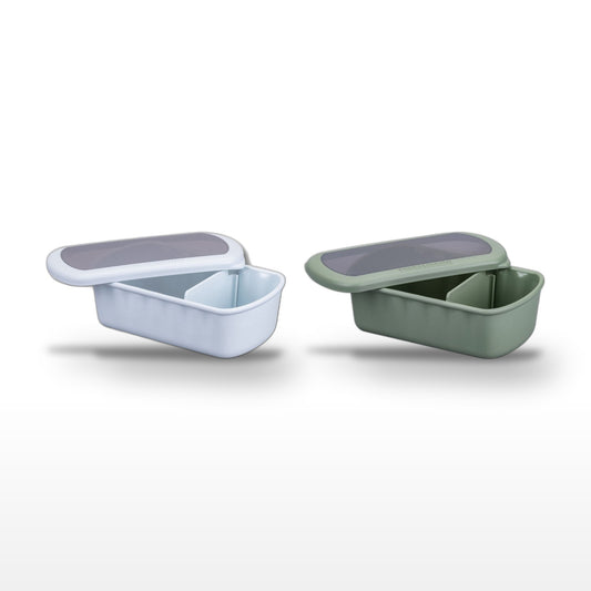 Lot de 2 lunch box 1L avec 2 ustensiles de cuisine Fackelmann Storage
