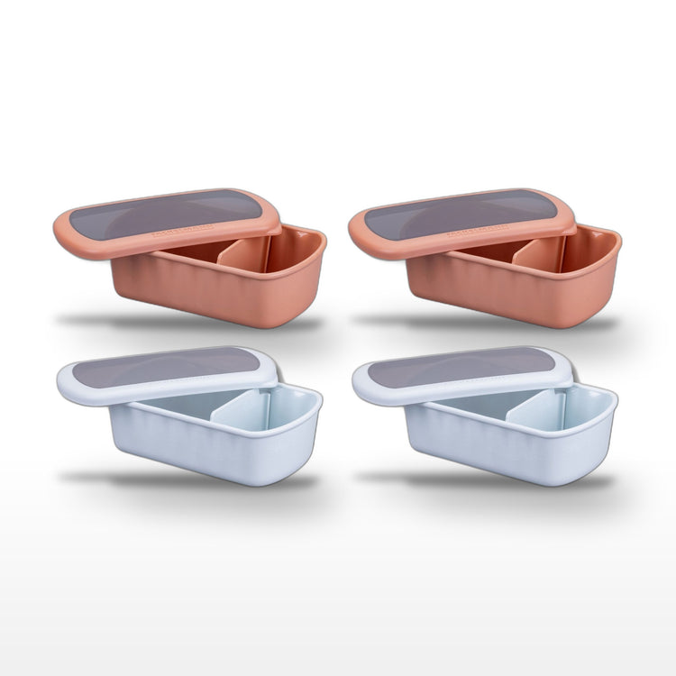 Lot de 4 lunch box 1 L avec compartiments Fackelmann Storage