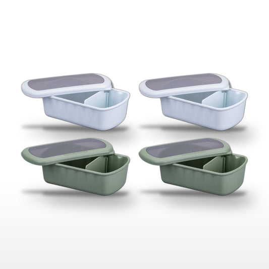 Lot de 4 lunch box 1L avec 4 ustensiles de cuisine Fackelmann Storage