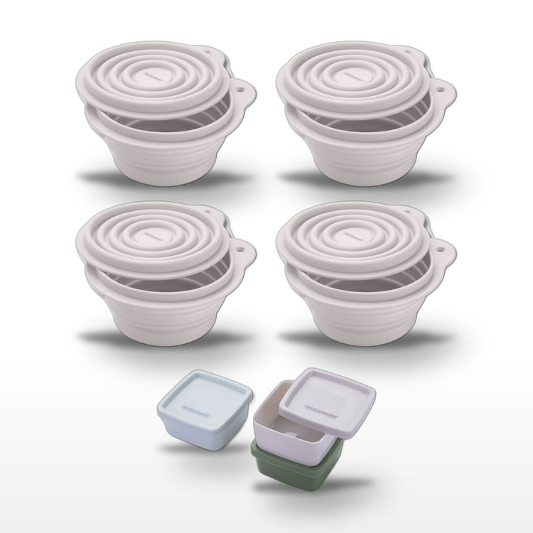 Lot de 4 boîtes hermétiques 13 cm avec 3 boîtes à sauce Fackelmann Storage