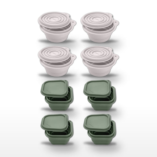 Lot de 8 lunch box 1 L avec 8 ustensiles de cuisine Fackelmann Storage