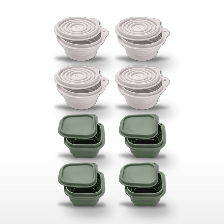 Lot de 8 lunch box 1 L avec 8 ustensiles de cuisine Fackelmann Storage
