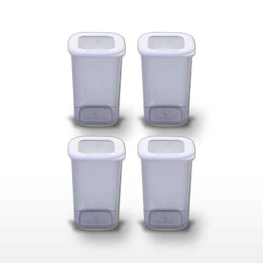 Lot de 4 boîtes hermétiques 1,1L avec 4 ustensiles de cuisine Fackelmann Storage