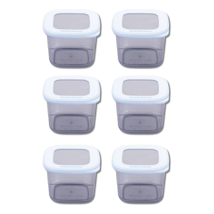 Lot de 6 boîtes hermétiques 0,55 L avec 6 ustensiles de cuisine Fackelmann Storage