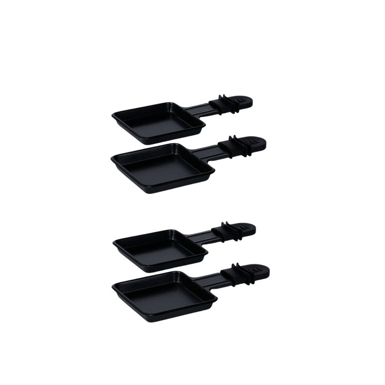 Set de 2 poêlons à raclette 18,5/18,5 cm en PTFE avec 2 ustensiles Rotel Swiss Tradition