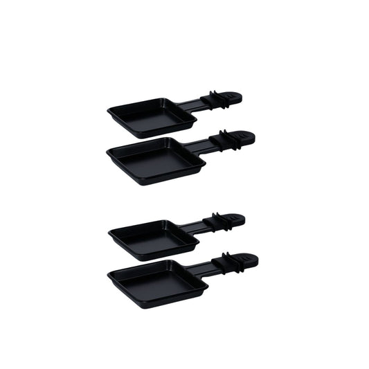 Set de 2 poêlons à raclette 18,5/18,5 cm en PTFE avec 2 ustensiles Rotel Swiss Tradition