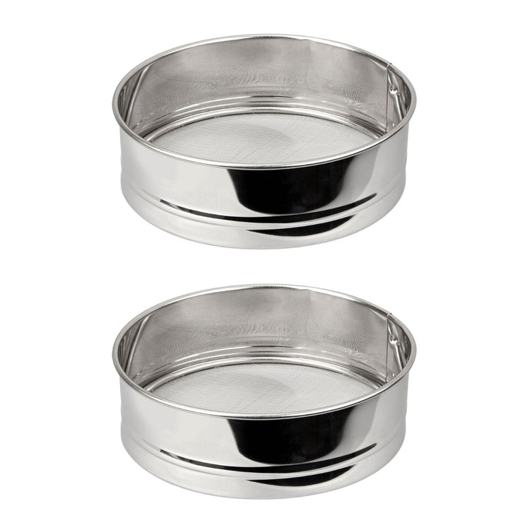 Ensemble de 2 Tamis de cuisine inox extra fin 18 cm de diamètre Fackelmann Basic