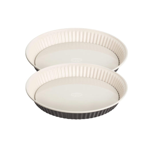 Ensemble de 2 Moules à tarte quiche 28 cm en email Dr. Oetker Exclusive