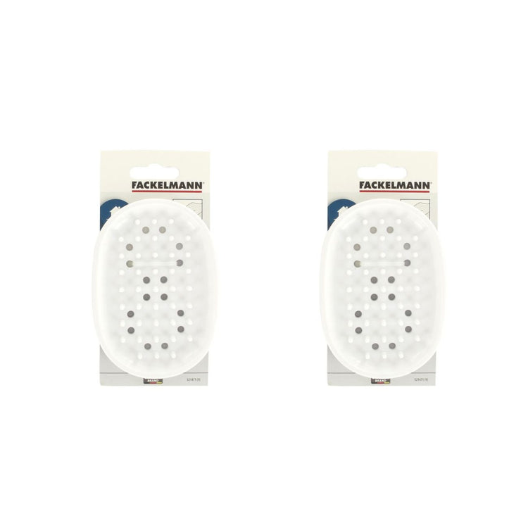 Porte savon en plastique lot de 2, accessoire pratique pour salle de bain dimensions 12,7 x 9 cm Fackelmann Tecno