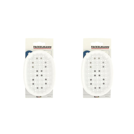 Porte savon en plastique lot de 2, accessoire pratique pour salle de bain dimensions 12,7 x 9 cm Fackelmann Tecno