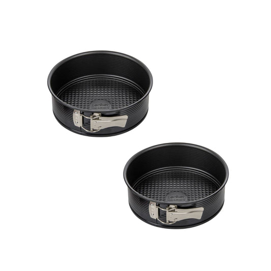 Lot de 2 moules à gâteaux 20/20 cm en acier Black metallic Black mettallic Zenker  Black mettallic