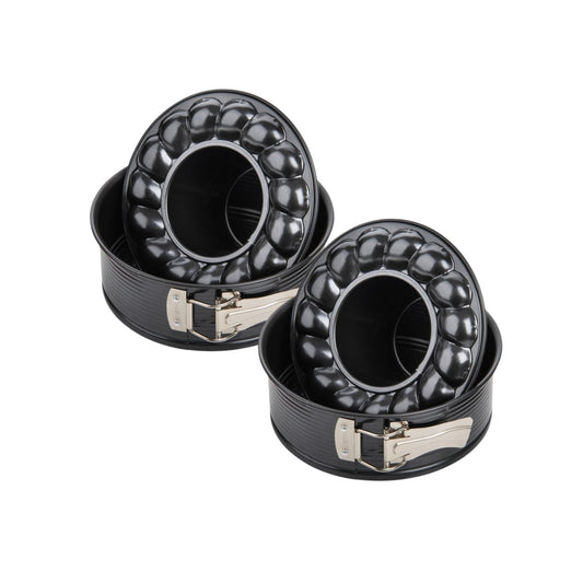 Lot de 2 moules à manqué 18/18 cm en acier Black mettallic Black mettallic Zenker  Black mettallic