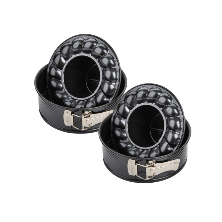 Lot de 2 moules à manqué 18/18 cm en acier Black mettallic Black mettallic Zenker  Black mettallic