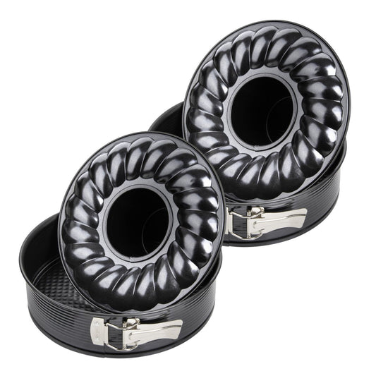 Lot de 2 moules à gâteaux 24/24 cm en acier Black metallic Black mettallic Zenker  Black mettallic