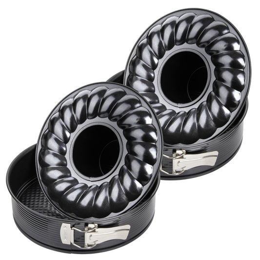 Lot de 2 moules à gâteaux 26/26 cm en acier Black metallic Black mettallic Zenker  Black mettallic