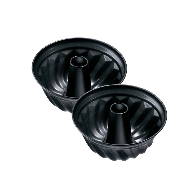 Lot de 2 moules à gâteaux 22/22 cm en acier Black metallic Black mettallic Zenker  Black mettallic