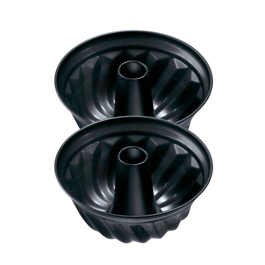 Lot de 2 moules à gâteaux 25/25/11,5 cm en acier Black mettallic Black mettallic Zenker  Black mettallic