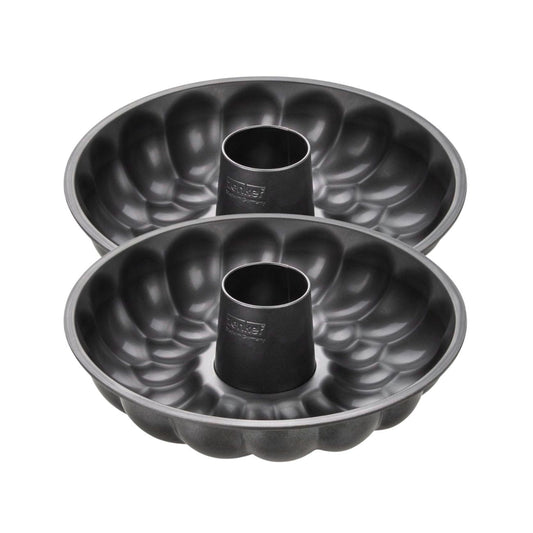 Lot de 2 moules à gâteaux 32/32 cm en acier Black mettallic Black mettallic Zenker  Black mettallic