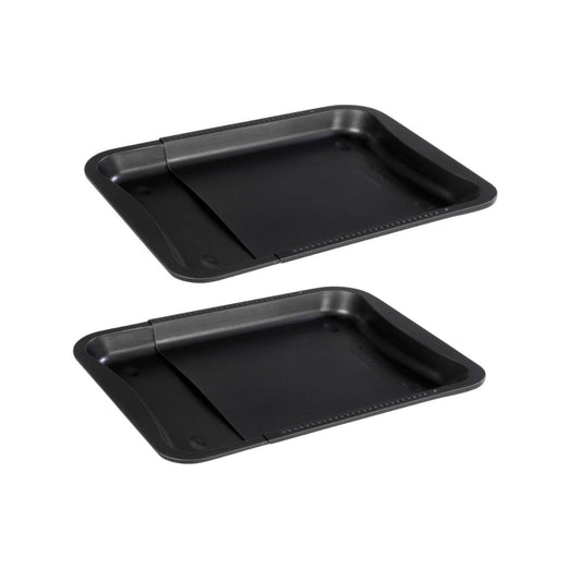 Lot de 2 moules à gâteaux 35-52/32/3 cm en acier Black mettallic Black mettallic Zenker  Black mettallic
