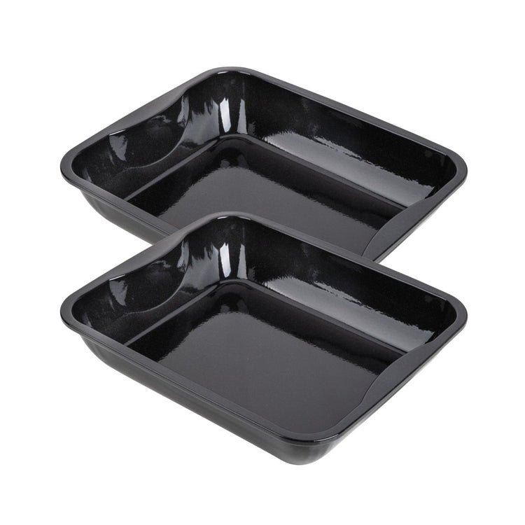 Lot de 2 plats four 40/34/8 cm en acier émaillé avec 2 ustensiles Zenker Special cooking