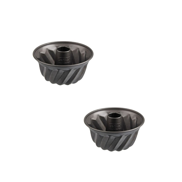 Lot de 2 moules à kouglof 18/18 cm en acier Spécial mini Spécial mini Zenker  Spécial mini