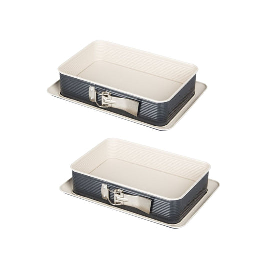 Lot de 2 moules à gâteaux rectangulaires 28/18 cm en acier Zenker Smart Pastry