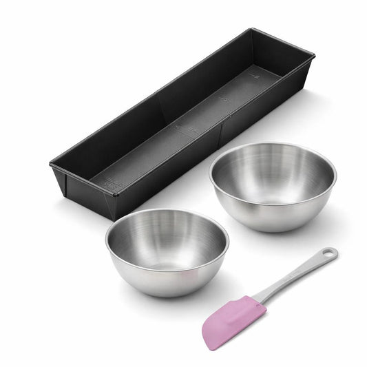Set de 4 ustensiles de pâtisserie moule à gâteaux 2 bols et spatule Collection Zenker pure
