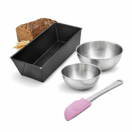 Set de 4 ustensiles de pâtisserie moule à gâteaux 2 bols et spatule pâtisserie Collection Zenker pure