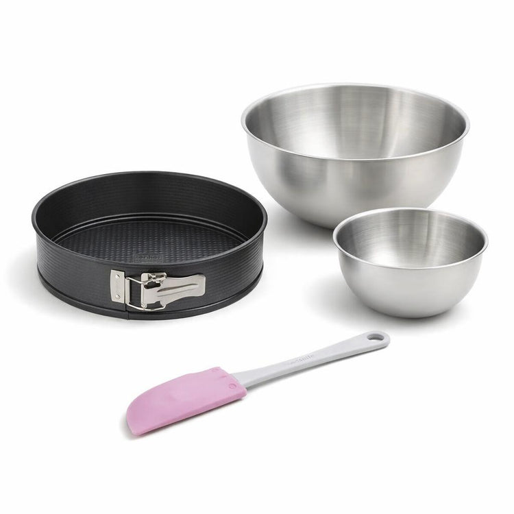 Set de 4 ustensiles de pâtisserie moule à gâteaux 2 bols et spatule Black metallic Black mettallic Zenker  Black mettallic