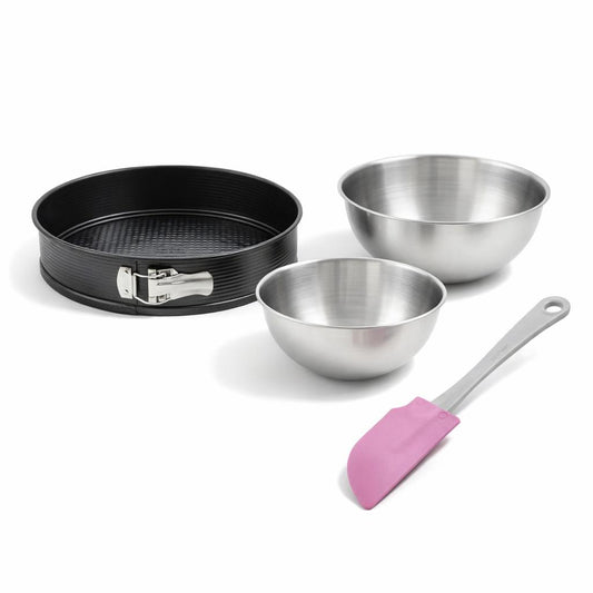 Set de 4 ustensiles de pâtisserie moule à manqué 2 bols et spatule Black metallic Black mettallic Zenker  Black mettallic