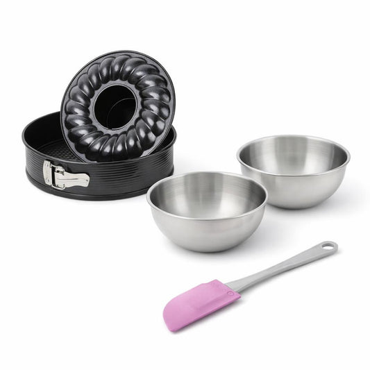 Set de 4 ustensiles de pâtisserie moule à gâteaux bol et spatule Black metallic Black mettallic Zenker  Black mettallic