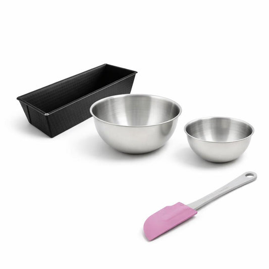 Set de 4 ustensiles de pâtisserie moule à gâteaux bol et spatule pâtisserie Black mettallic Black mettallic Zenker  Black mettallic