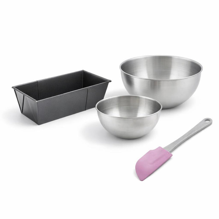 Set de 4 ustensiles de pâtisserie moule à gâteaux bol et spatule Black metallic Black mettallic Zenker  Black mettallic