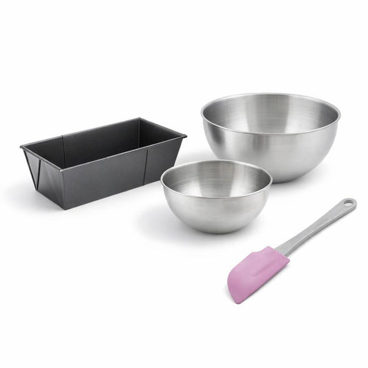 Set de 4 ustensiles de pâtisserie moule à gâteaux bol et spatule Black metallic Black mettallic Zenker  Black mettallic