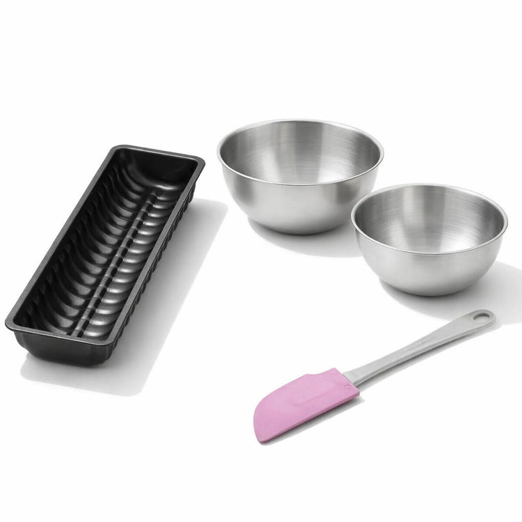 Set de 4 ustensiles de pâtisserie moule à gâteaux 2 bols et spatule pâtisserie Black mettallic Black mettallic Zenker  Black mettallic