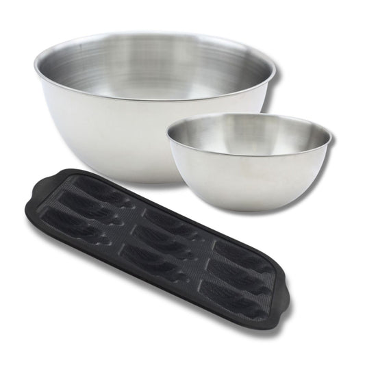 Set de 4 ustensiles de pâtisserie moule à gâteaux 2 bols et spatule Silicone fibre de verre Silicone fibre de verre Zenker  Silicone fibre de verre