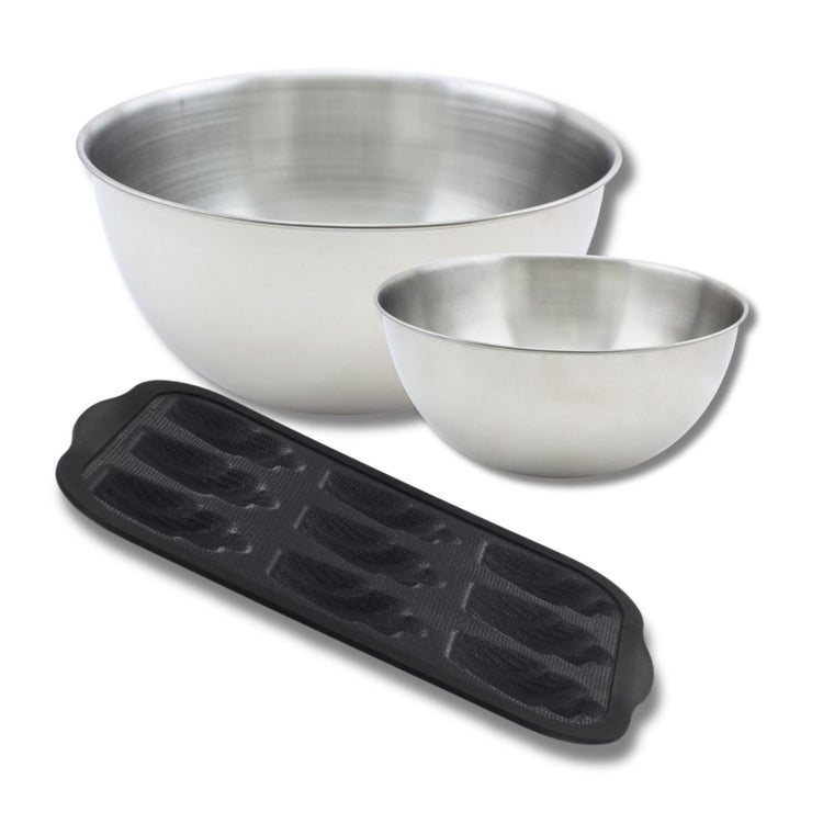 Set de 4 ustensiles de pâtisserie moule à gâteaux 2 bols et spatule Silicone fibre de verre Silicone fibre de verre Zenker  Silicone fibre de verre