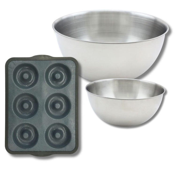 Set de 4 ustensiles de pâtisserie moule à gâteaux bol et spatule Silicone fibre de verre Silicone fibre de verre Zenker  Silicone fibre de verre
