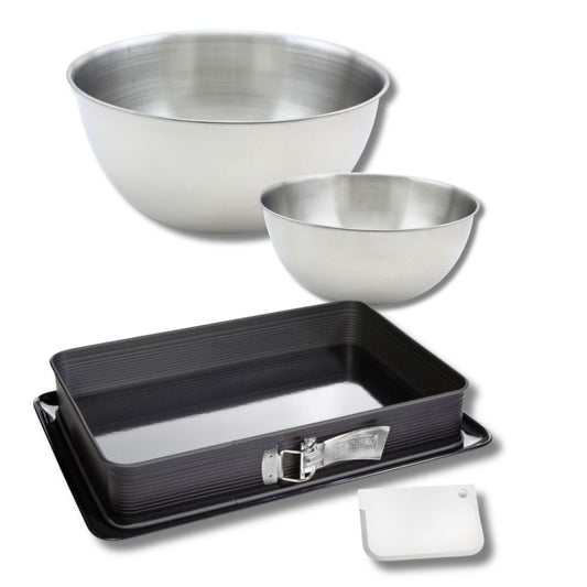 Set de 4 ustensiles de pâtisserie moule à gâteaux bols et spatule Zenker Deluxe