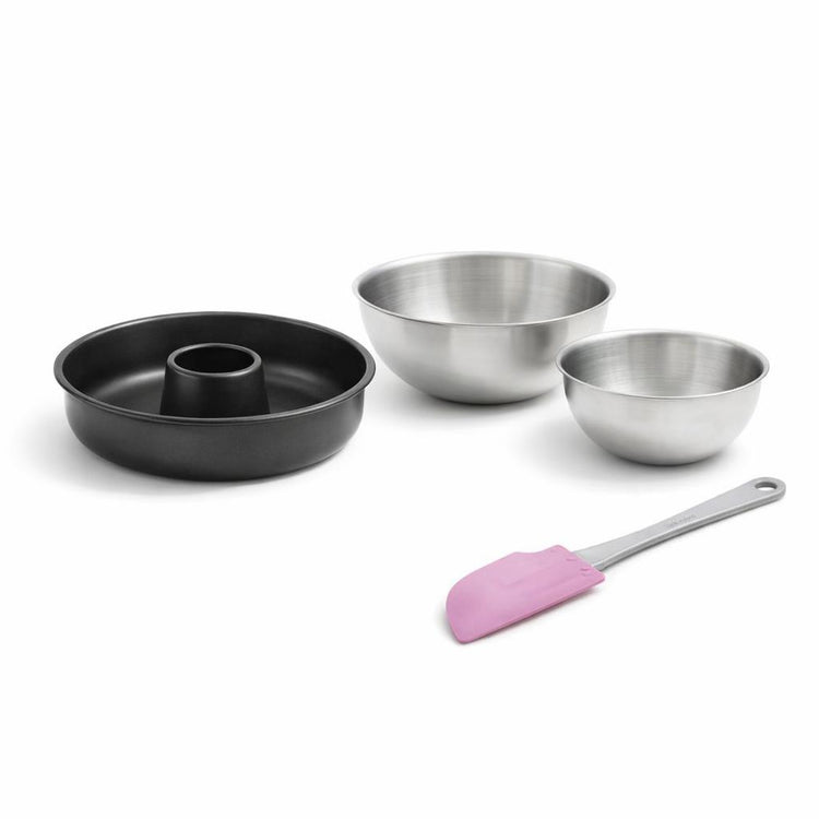 Set de 4 ustensiles de pâtisserie moule à gâteaux 2 bols et spatule Black mettallic Black mettallic Zenker  Black mettallic