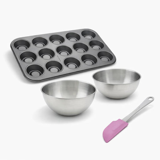 Set de 4 ustensiles de pâtisserie moule à gâteaux bols et spatule Spécial créative Spécial créative Zenker  Spécial créative
