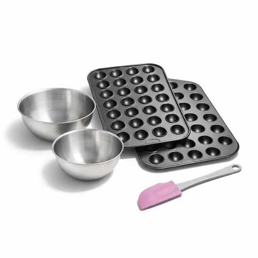 Set de 4 ustensiles de pâtisserie moule à gâteaux 2 bols et spatule Spécial créative Spécial créative Zenker  Spécial créative