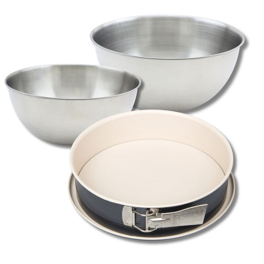 Set de 4 ustensiles de pâtisserie moule à gâteaux bol et spatule Black metallic Black mettallic Zenker  Black mettallic